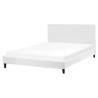 Beliani Bett mit Lattenrost aus Samtstoff Modern FITOU  