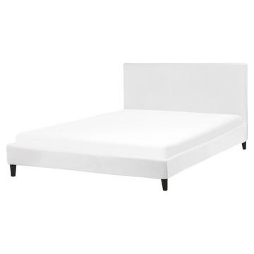 Bett mit Lattenrost aus Samtstoff Modern FITOU