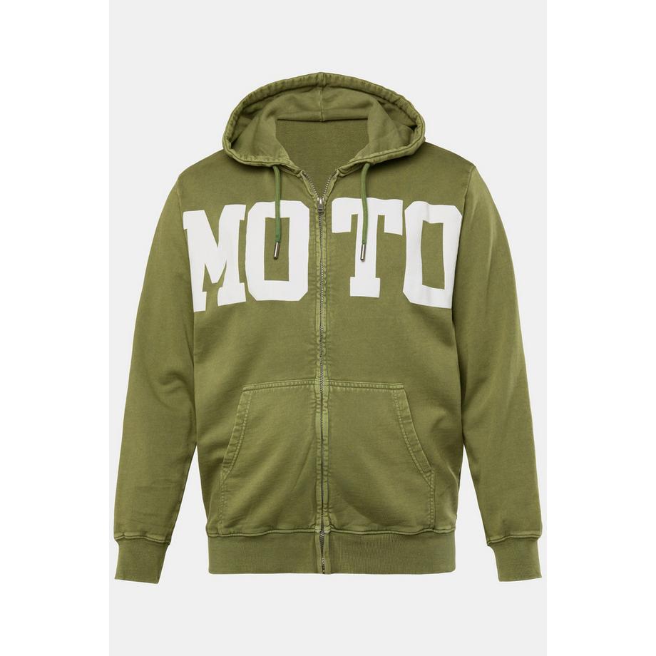 JP1880 Hoodiejacke Sweat Vintage Look mit Badges  