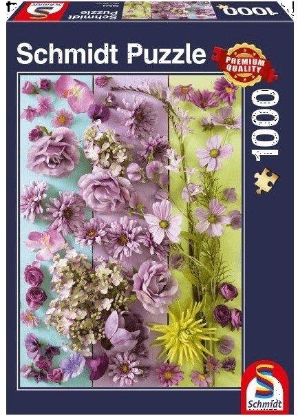 Schmidt Spiele  Puzzle de Schmidt Fleurs de violettes - 1000 pièces - 12+. 