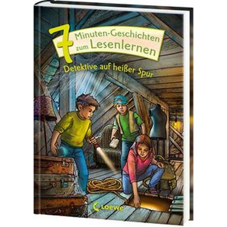 7-Minuten-Geschichten zum Lesenlernen - Detektive auf heißer Spur Loewe Erstlesebücher (Hrsg.) Gebundene Ausgabe 