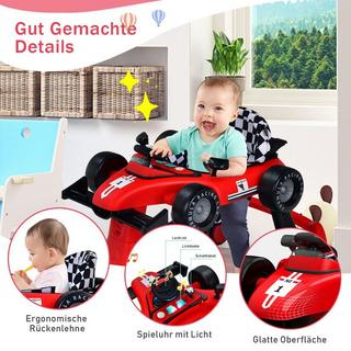 Northix  4 in 1 Lauflernwagen klappbarer Lauflernwagen mit einstellbarer Höhe Rot 