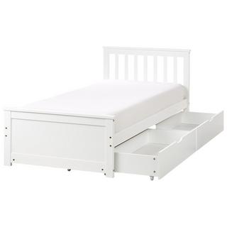 Beliani Letto con cassetti contenitori en Legno di pino Scandinavo OLENDON  