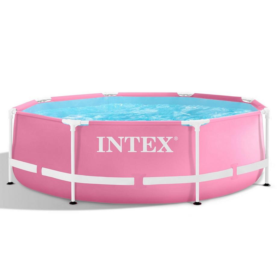 Intex  Piscina con cornice rotonda per bambini 244x76 cm rosa INTEX 28290 