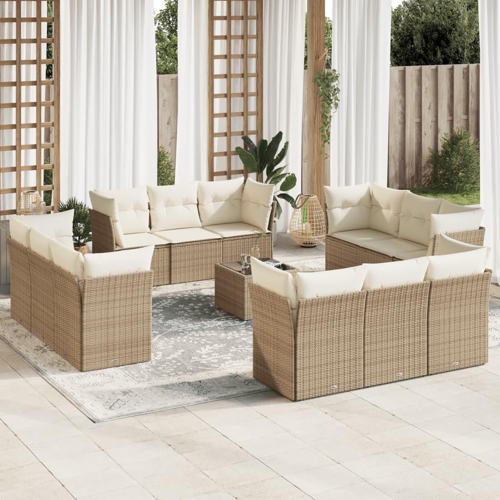 VidaXL set divano da giardino Polirattan  