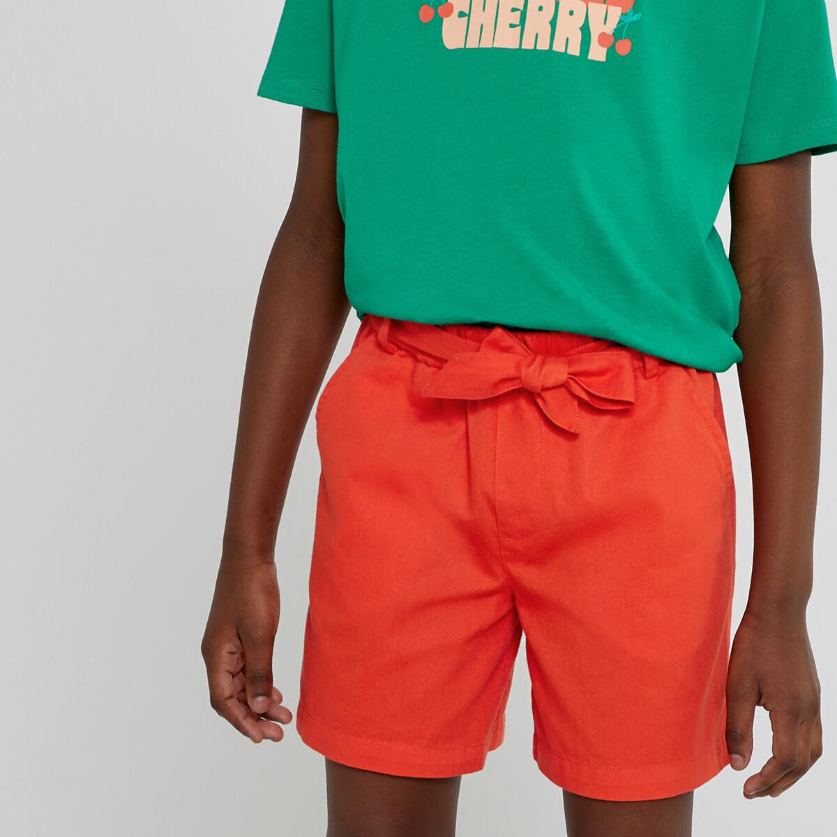 Image of Shorts Aus Twill Mädchen Orange 126