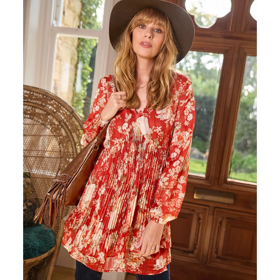 Joe Browns Mini Abito Plissettato Floreale  