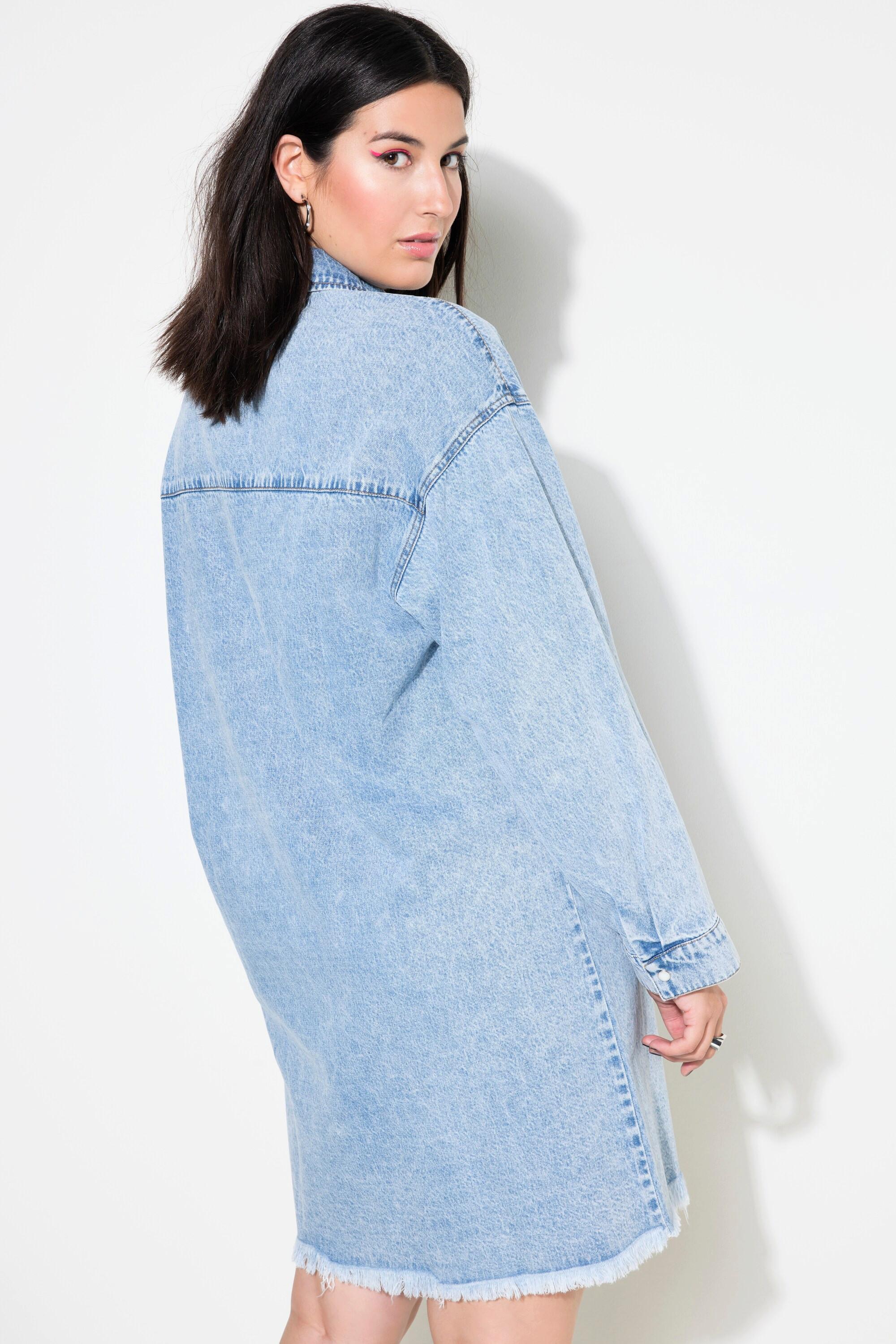 Studio Untold  Robe en jean oversize, ourlet effiloché 