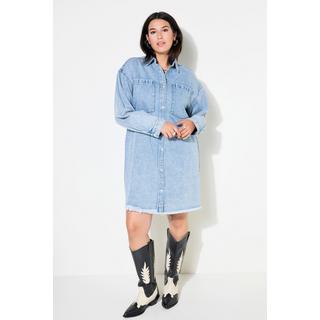 Studio Untold  Robe en jean oversize, ourlet effiloché 