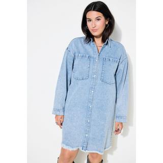 Studio Untold  Robe en jean oversize, ourlet effiloché 