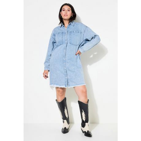 Studio Untold  Robe en jean oversize, ourlet effiloché 