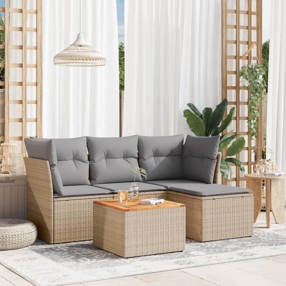 VidaXL Ensemble de canapés de jardin rotin synthétique  