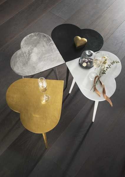 mutoni Beistelltisch Heartbreaker Aluminium Gold 43x41  