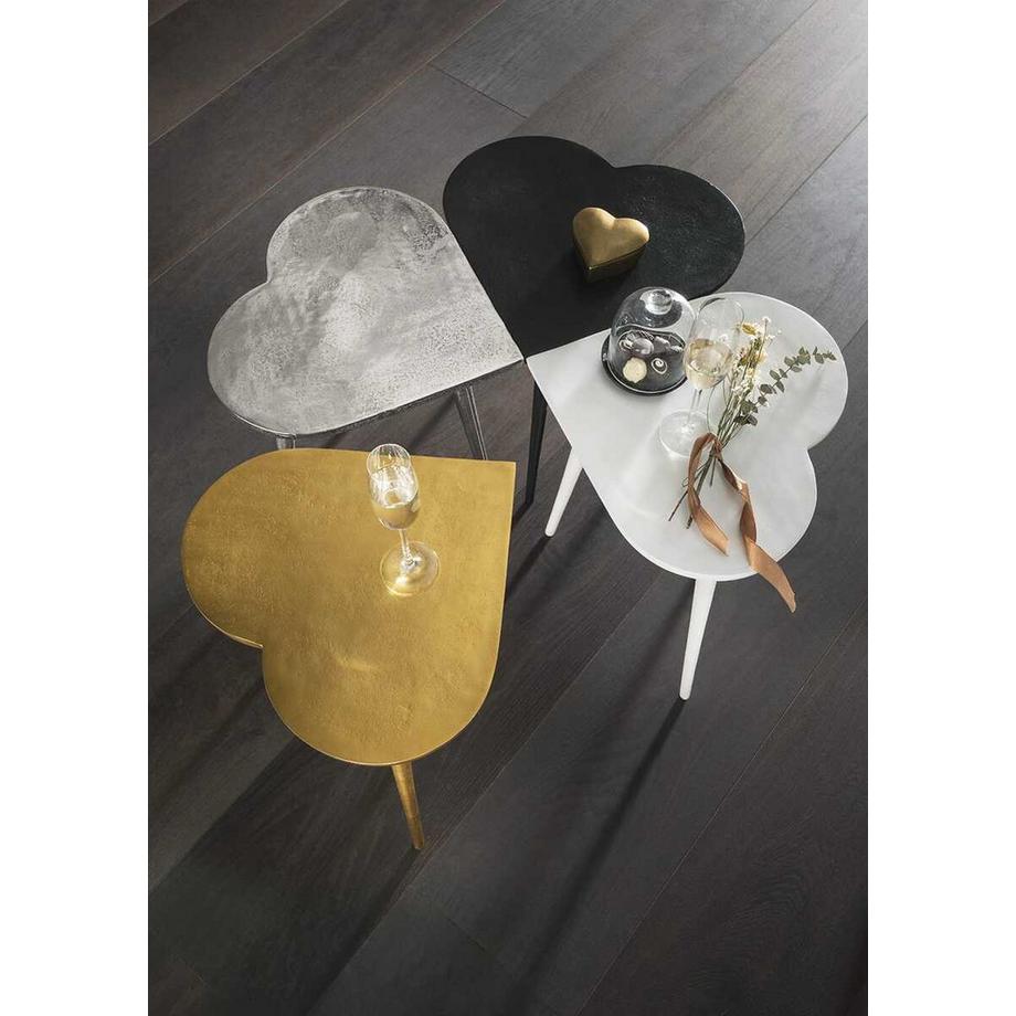 mutoni Tavolino Heartbreaker Alluminio Oro 43x41  