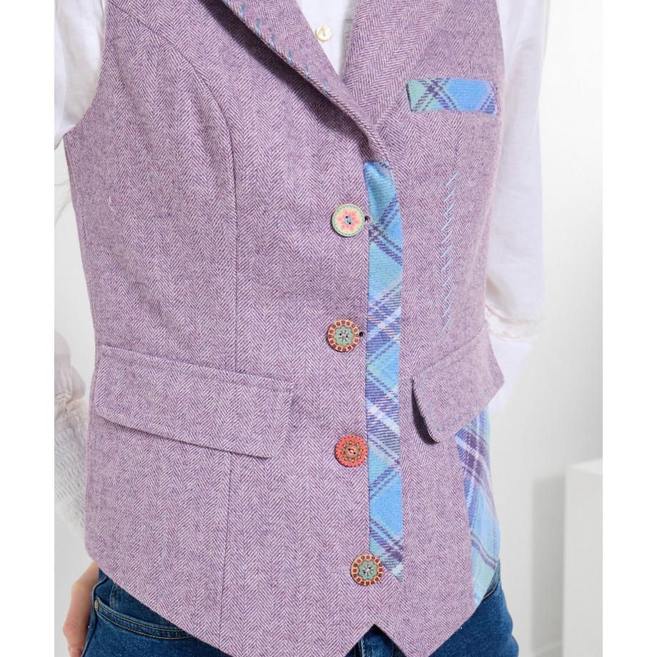 Joe Browns Gilet in Tweed con Dettagli a Contrasto  