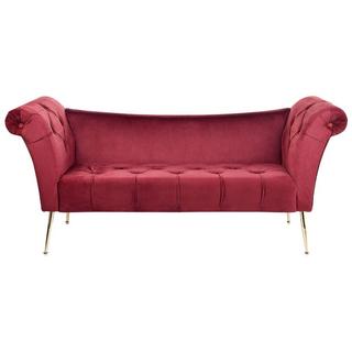 Beliani Chaiselongue aus Samtstoff Retro NANTILLY  