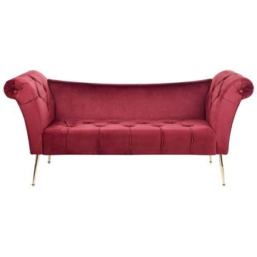 Chaiselongue aus Samtstoff Retro NANTILLY