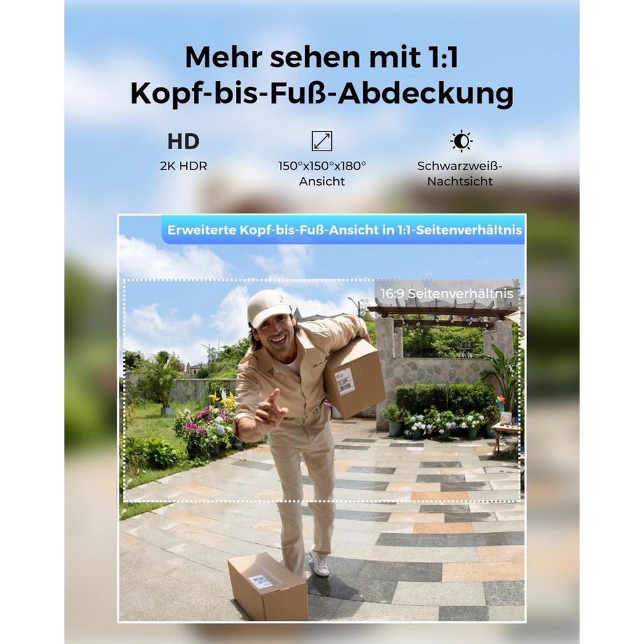 Reolink  Campanello a batteria D340B 2K+ + 64GB SD 