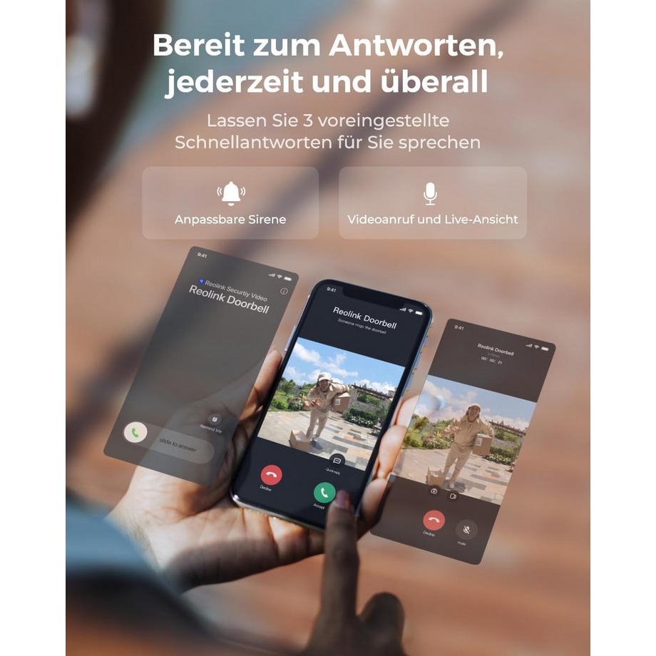 Reolink  Campanello a batteria D340B 2K+ + 64GB SD 