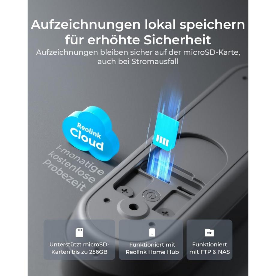 Reolink  Campanello a batteria D340B 2K+ + 64GB SD 