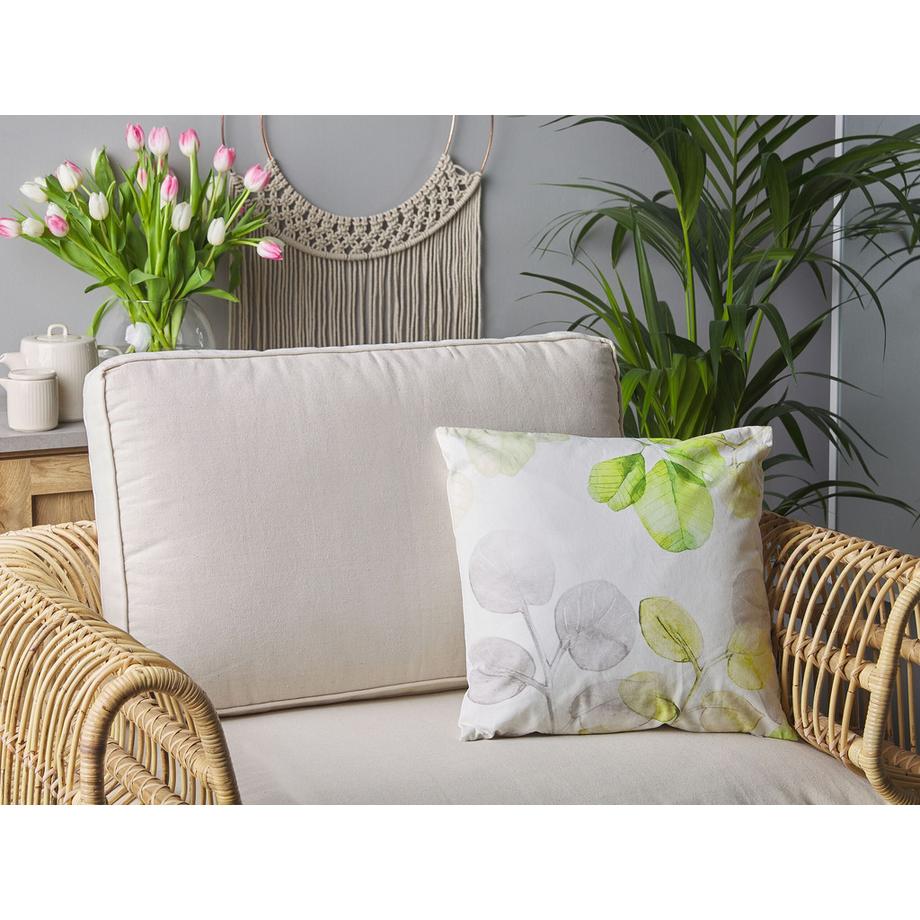 Beliani Lot de 2 coussins décoratifs en Coton Moderne PEPEROMIA  