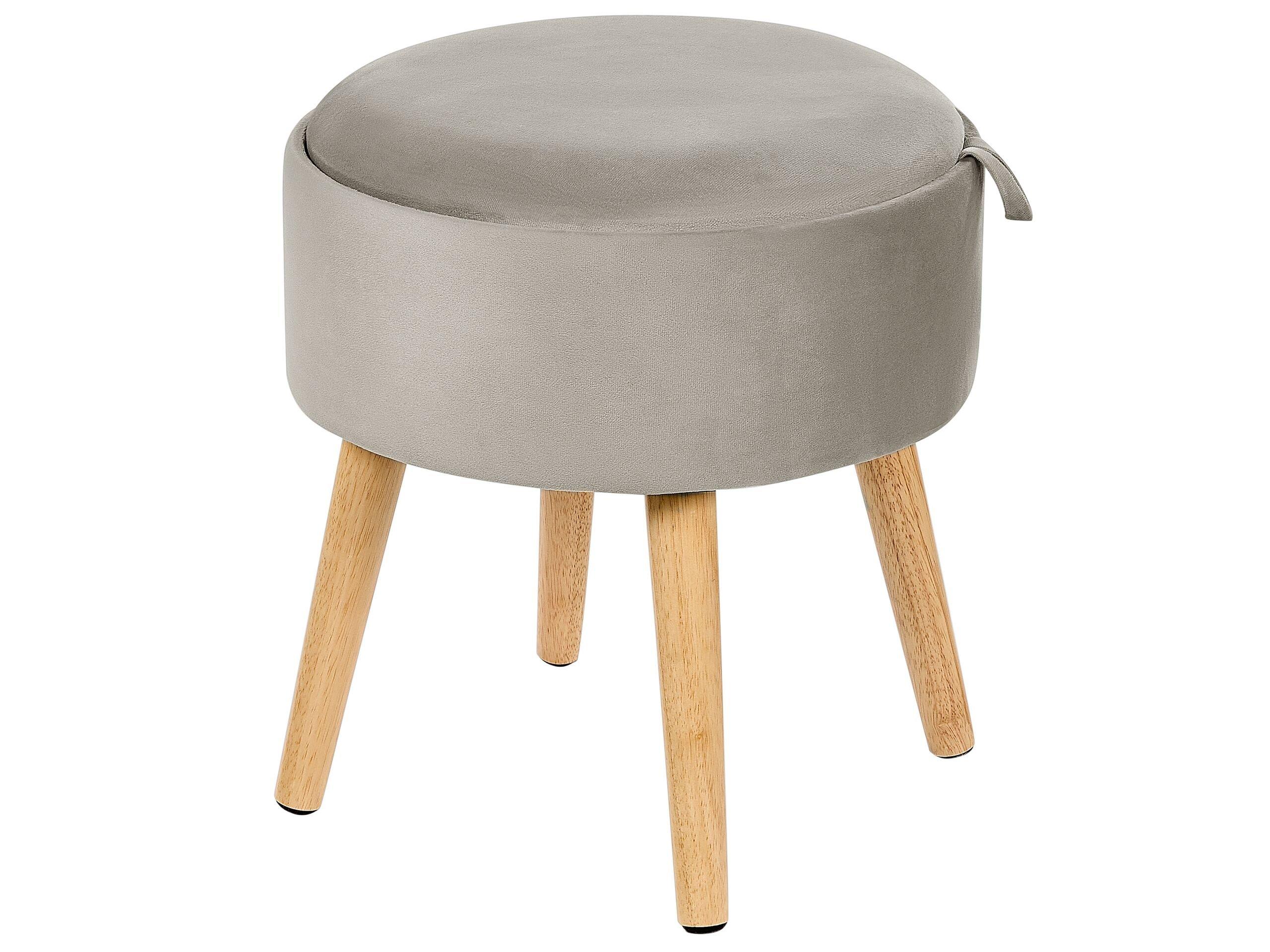 Beliani Tabouret de rangement en Velours Glamour NEELY  