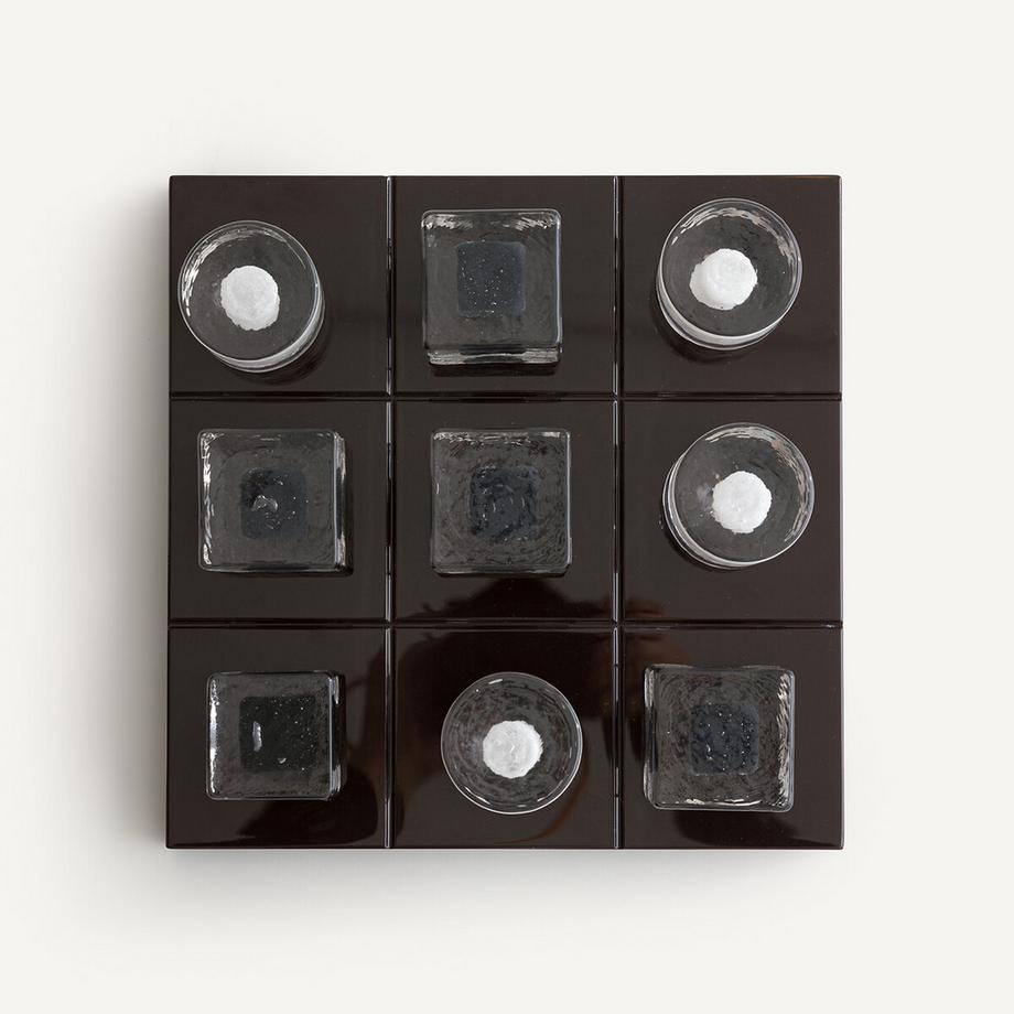 AM.PM Spiel tic-tac-toe aus mundgeblasenem Glas  