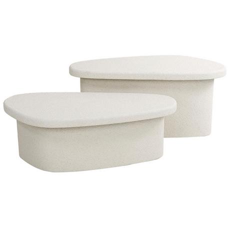 mutoni Table basse Stone Organic XL (lot de 2)  