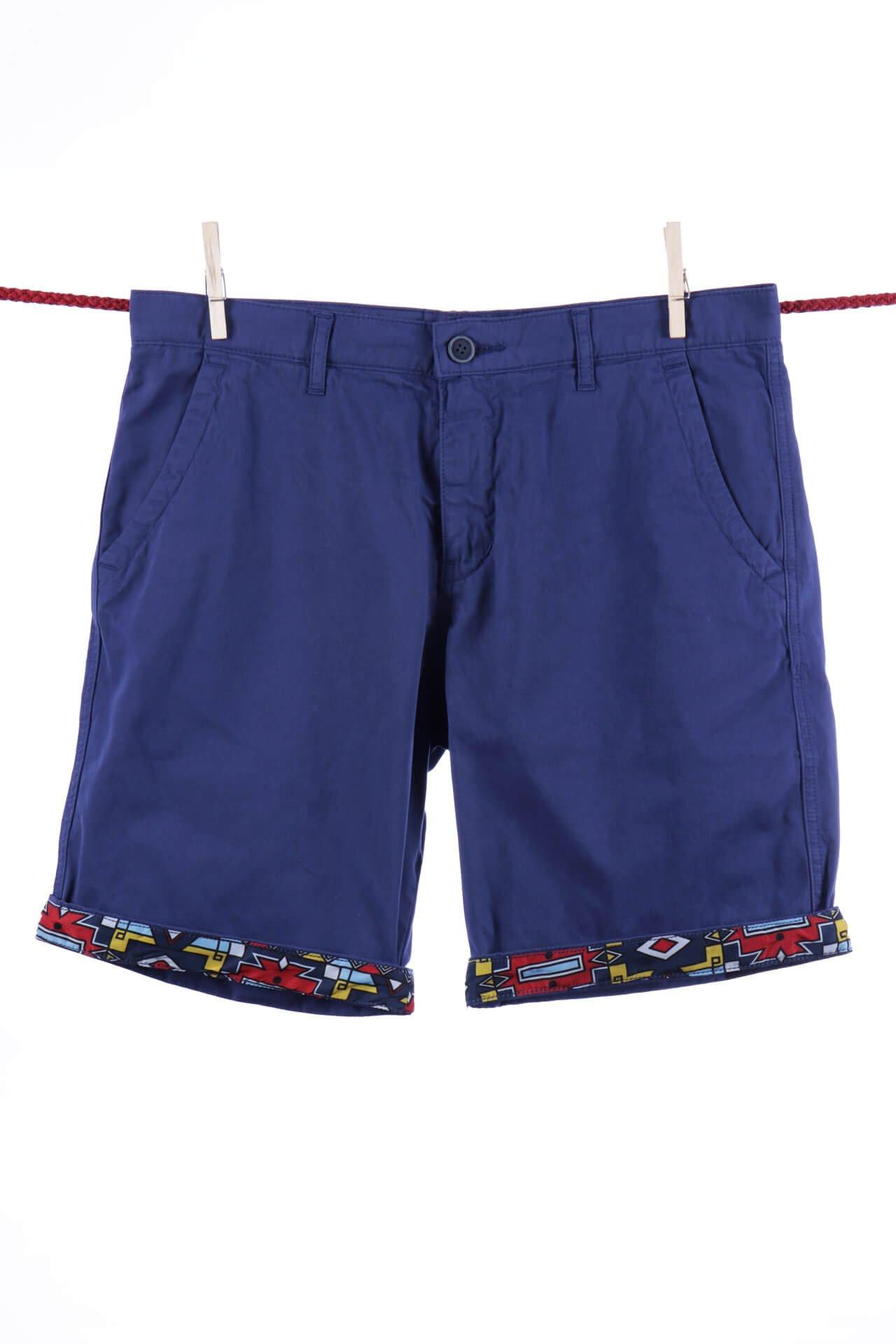 Image of Aztekische Bermudashorts Herren Dunkelblau L