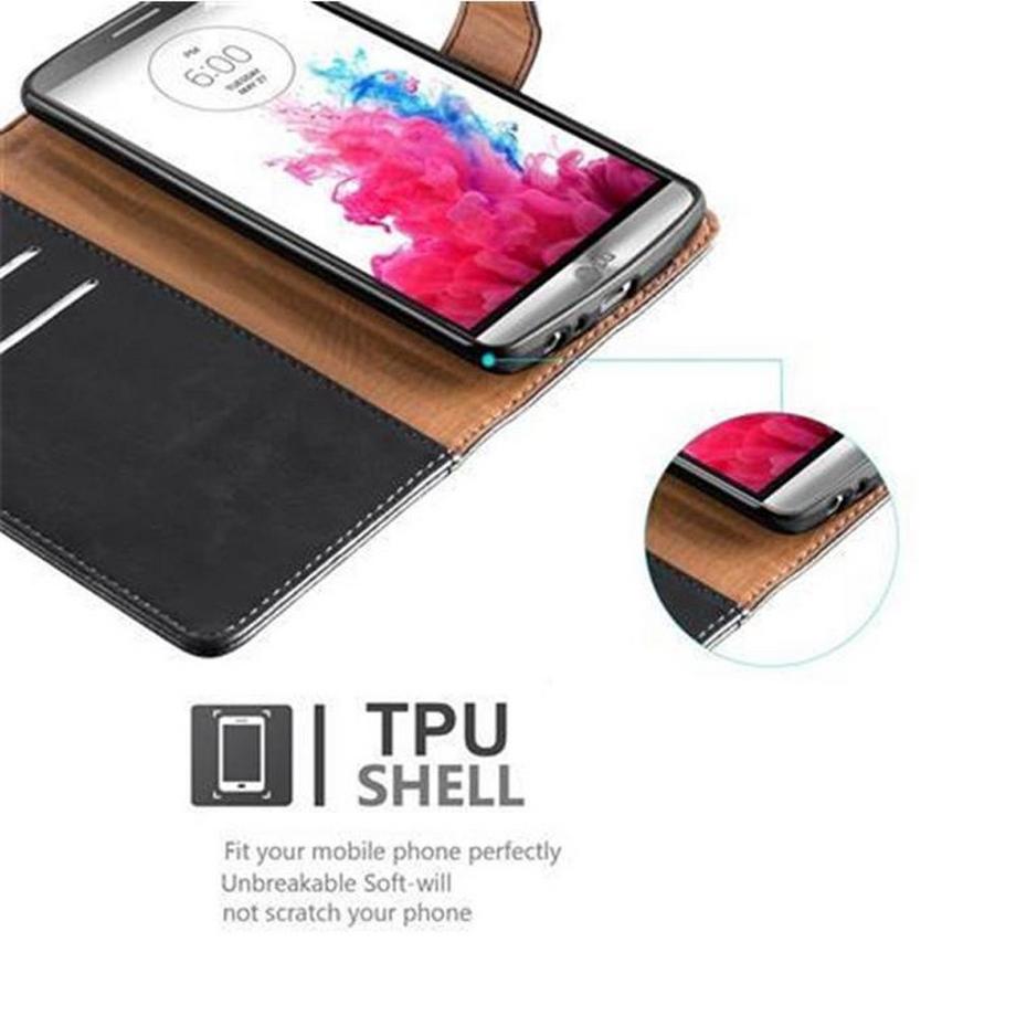 Cadorabo  Housse compatible avec LG G3 - Coque de protection avec fermeture magnétique, fonction de support et compartiment pour carte 