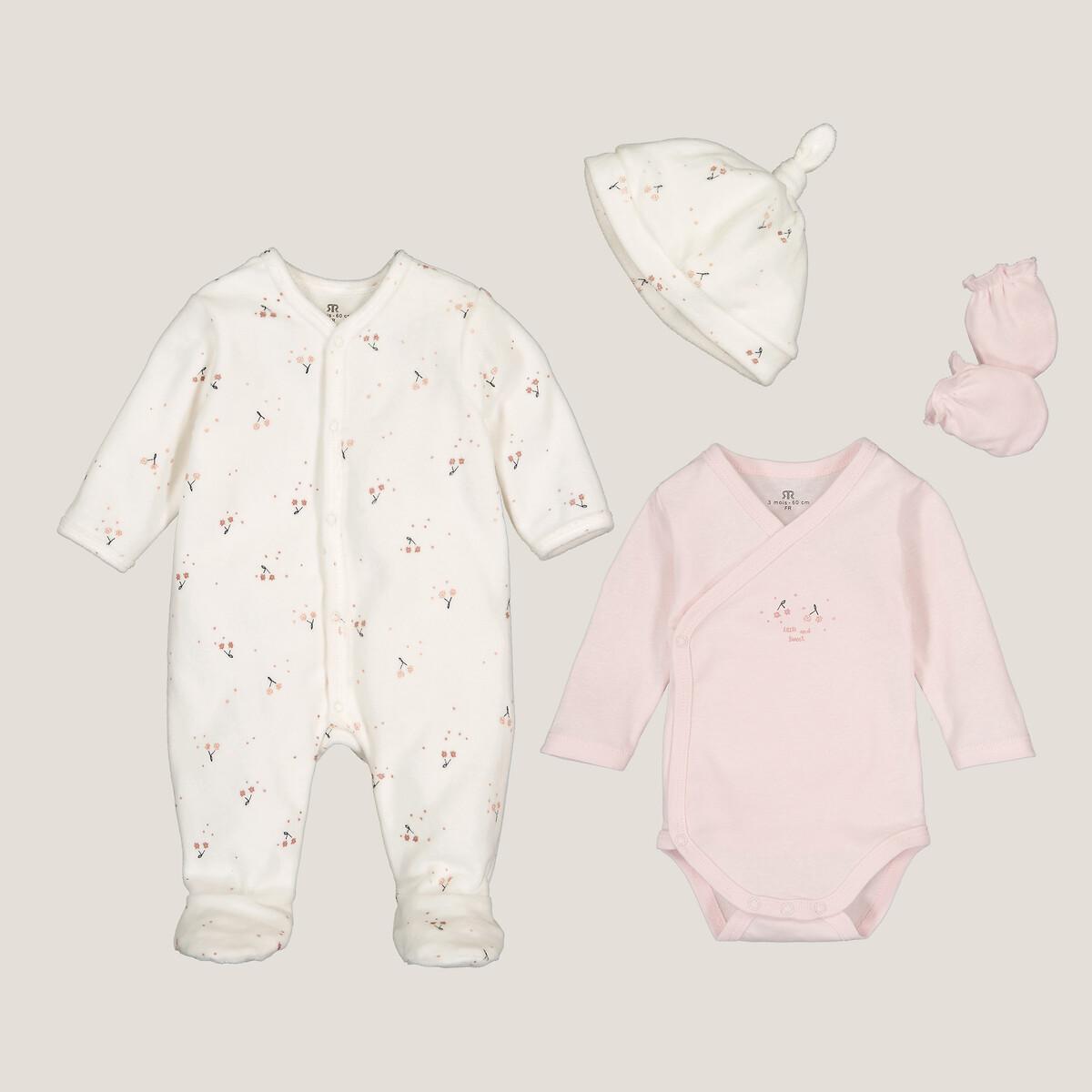 Image of 4-teiliges Set Für Neugeborene Unisex Beige 3 mesi