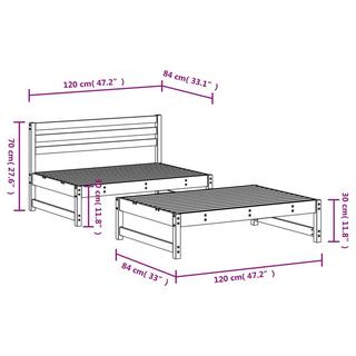 VidaXL set salotto da giardino Legno di pino  