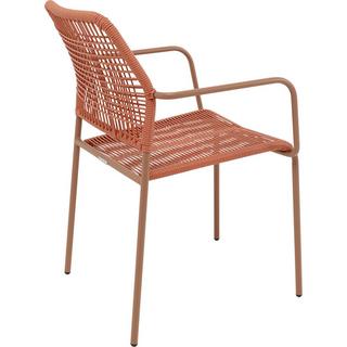 KARE Design Chaise de jardin Madagascar rouge  