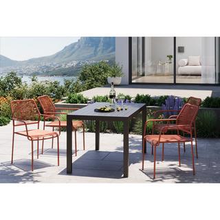 KARE Design Chaise de jardin Madagascar rouge  