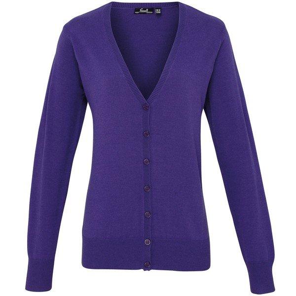 Image of Strickweste Mit Knopfleiste Unisex Lila 40