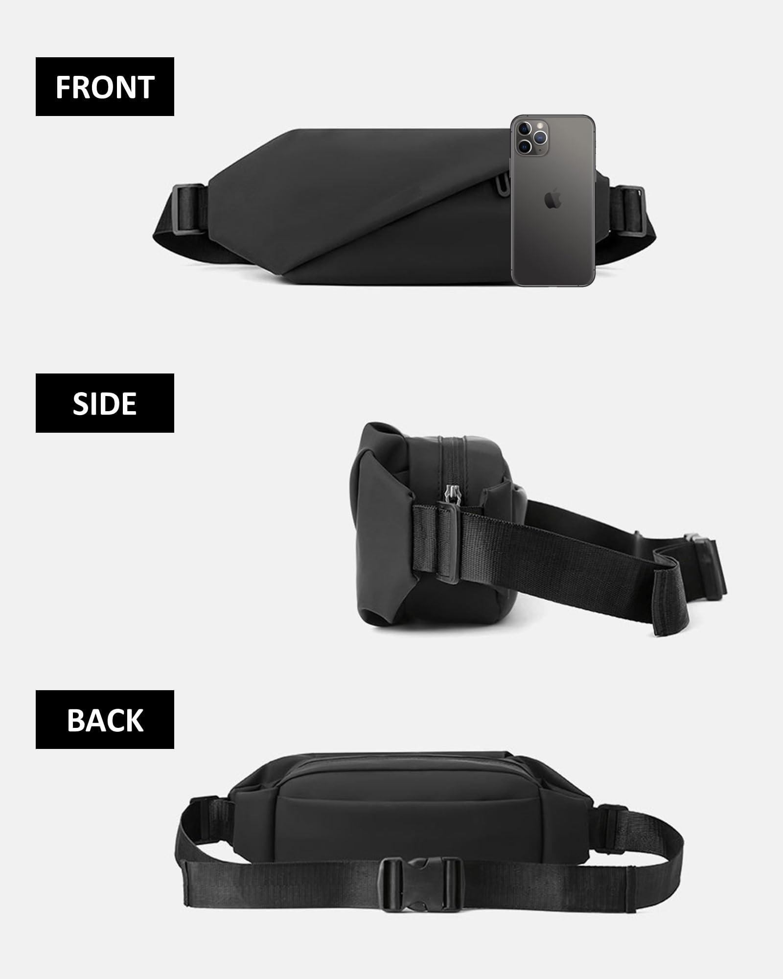 Only-bags.store Große wasserdichte PU Leder Gürteltasche  