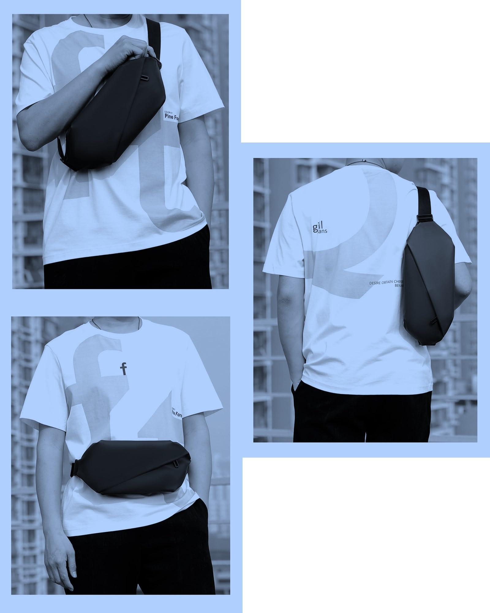 Only-bags.store Große wasserdichte PU Leder Gürteltasche  