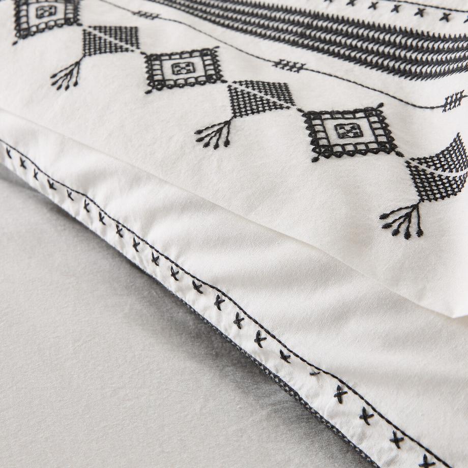 La Redoute Intérieurs Ifrane Housse de Couette Brodé Coton Lavé  