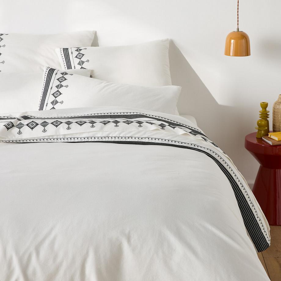 La Redoute Intérieurs Ifrane Housse de Couette Brodé Coton Lavé  