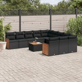 VidaXL set divano da giardino Polirattan  