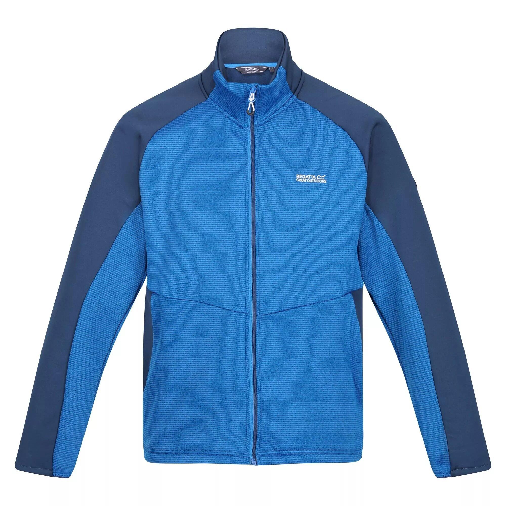 Image of Highton Iii Fleecejacke Durchgehender Reißverschluss Herren Blau Denim 3XL