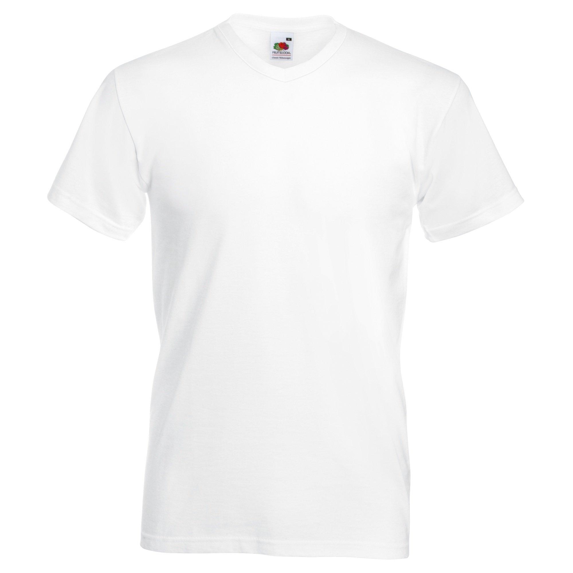 Image of Valueweight Tshirt Männer Mit Vausschnitt, Kurzärmlig Herren Weiss XL