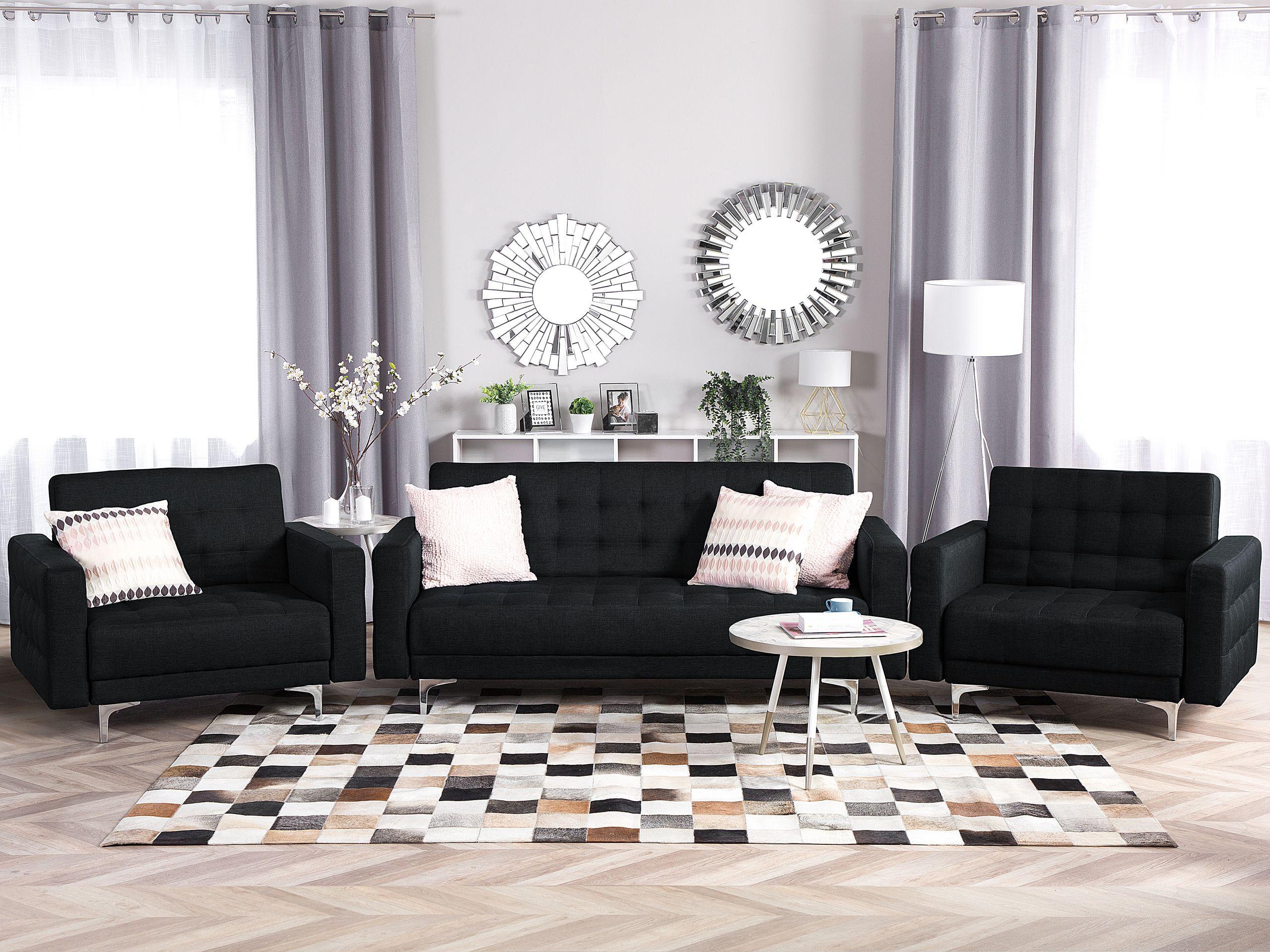 Beliani Wohnzimmer Set aus Polyester Modern ABERDEEN  