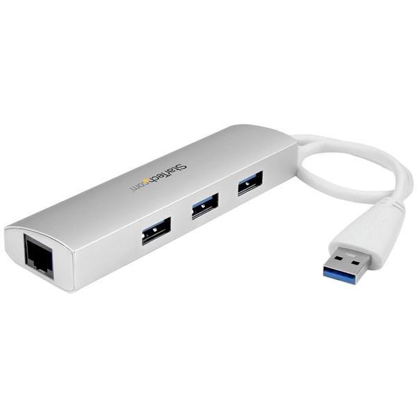Image of 3PT PORTABLE USB 3.0 HUB + GBE