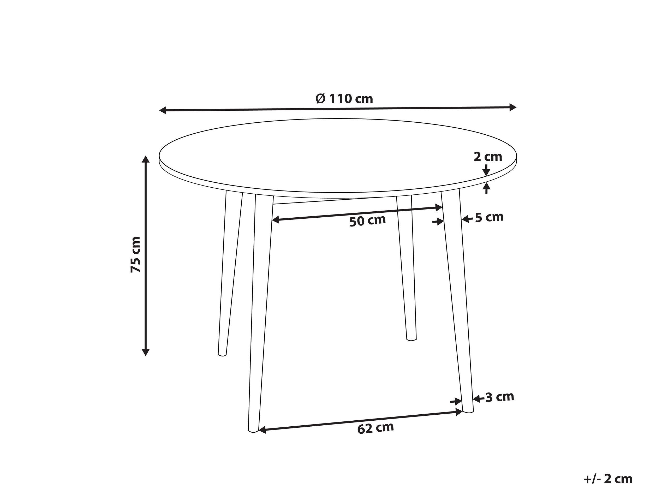 Beliani Table de repas en MDF Rétro RADAN  