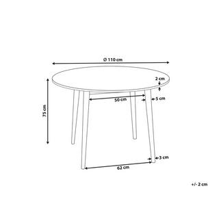 Beliani Table de repas en MDF Rétro RADAN  