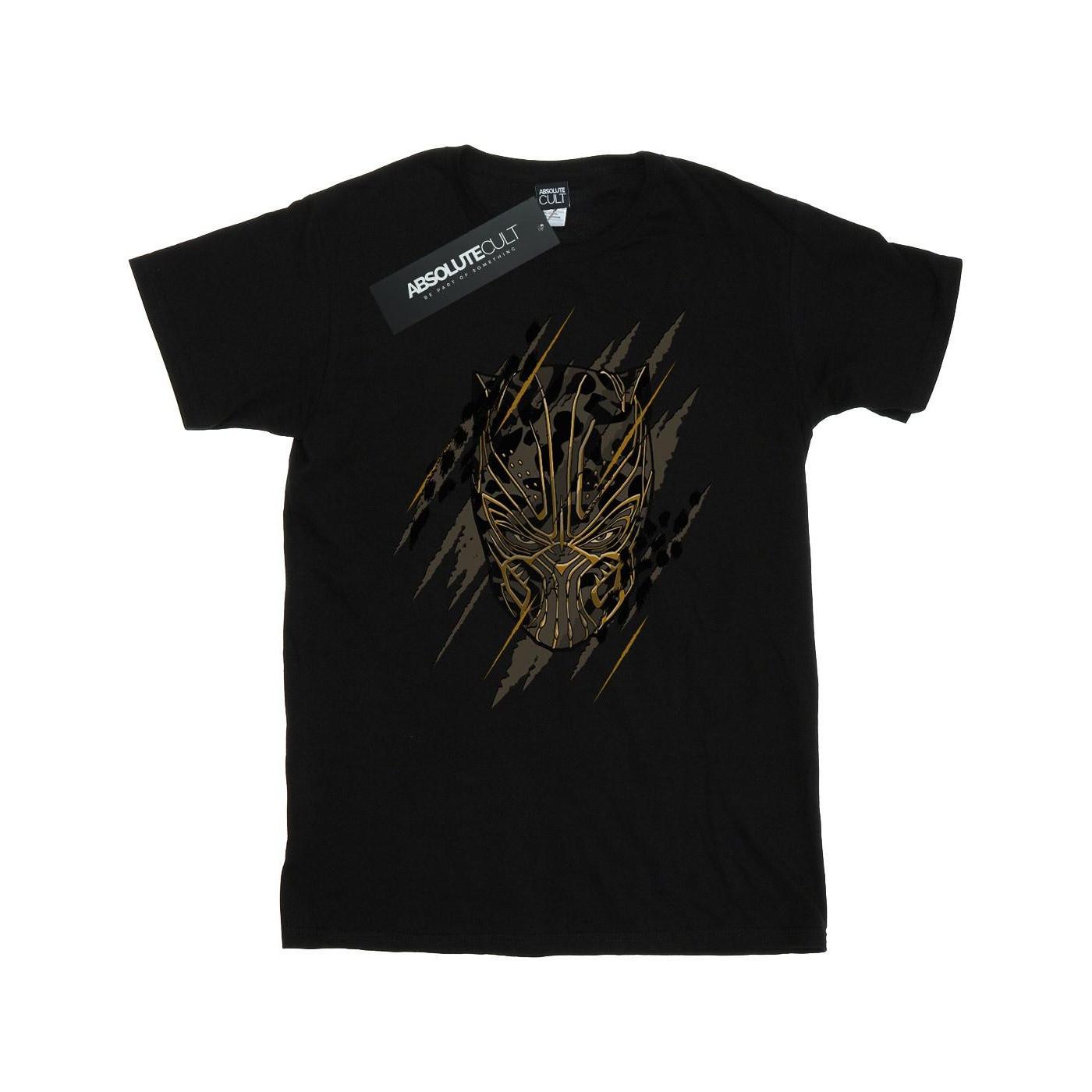 Image of Black Panther Gold Head Tshirt Herren Schwarz S