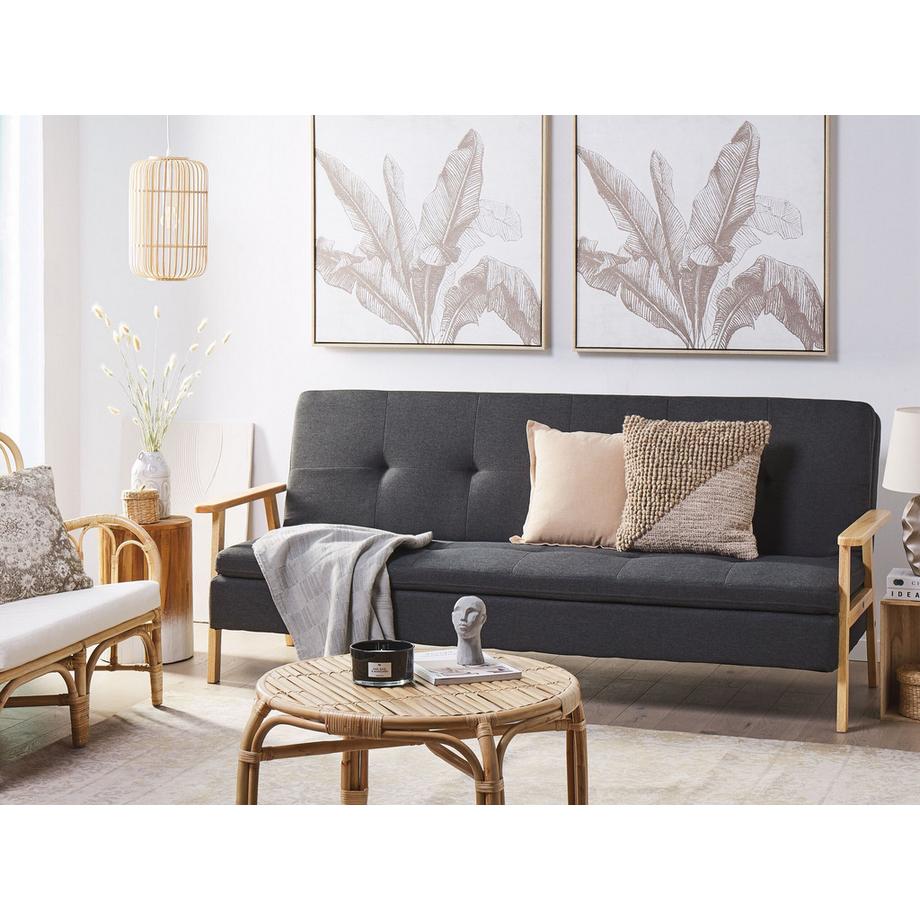Beliani Schlafsofa aus Stoff  TJORN  