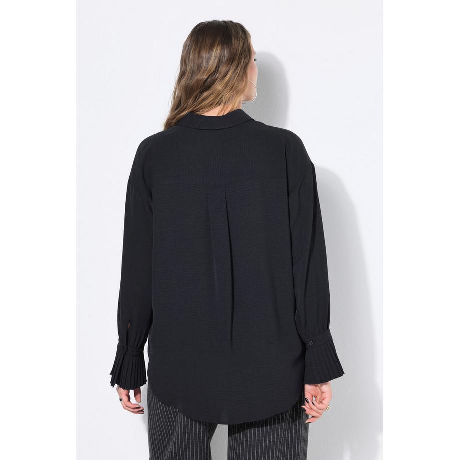 Studio Untold Camicia Oversize Crêpe Polsini Plissé  