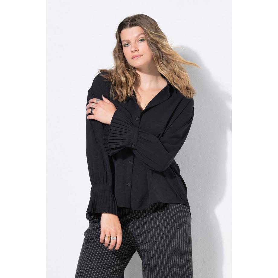 Studio Untold Camicia Oversize Crêpe Polsini Plissé  